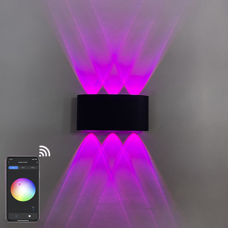 Applique da parete per interni Telecomando APP Lampada da parete a LED dimmerabile compatibile con Bluetooth RGBW Utilizzato per decorazioni natalizie AC85-265V