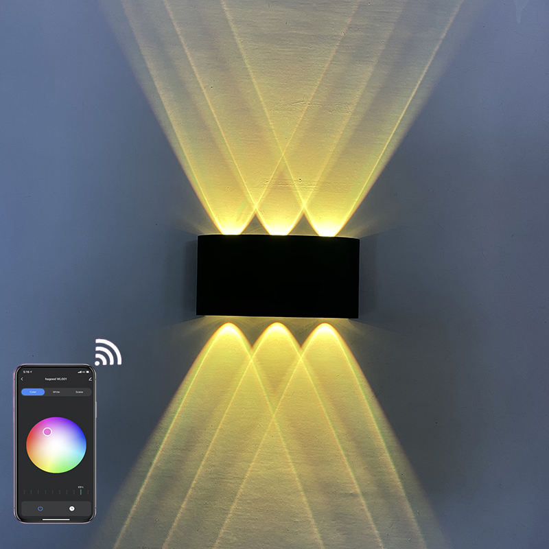 Applique da parete per interni Telecomando APP Lampada da parete a LED dimmerabile compatibile con Bluetooth RGBW Utilizzato per decorazioni natalizie AC85-265V