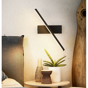 Lampade da parete moderne a LED 330 Girevole 6W AC85V-265V Applique da parete Lampada nera Corridoio Decorazione per interni Illuminazione