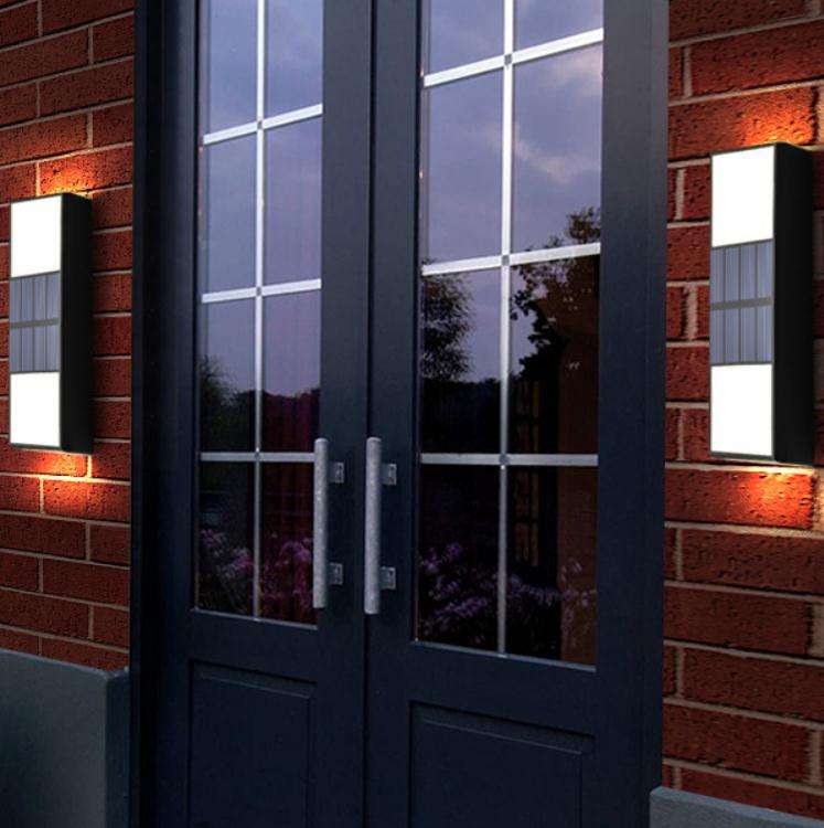 6LED Lampada da parete solare IP65 esterna impermeabile cortile luce giardino villa lampada da parete per esterni lampada da parete