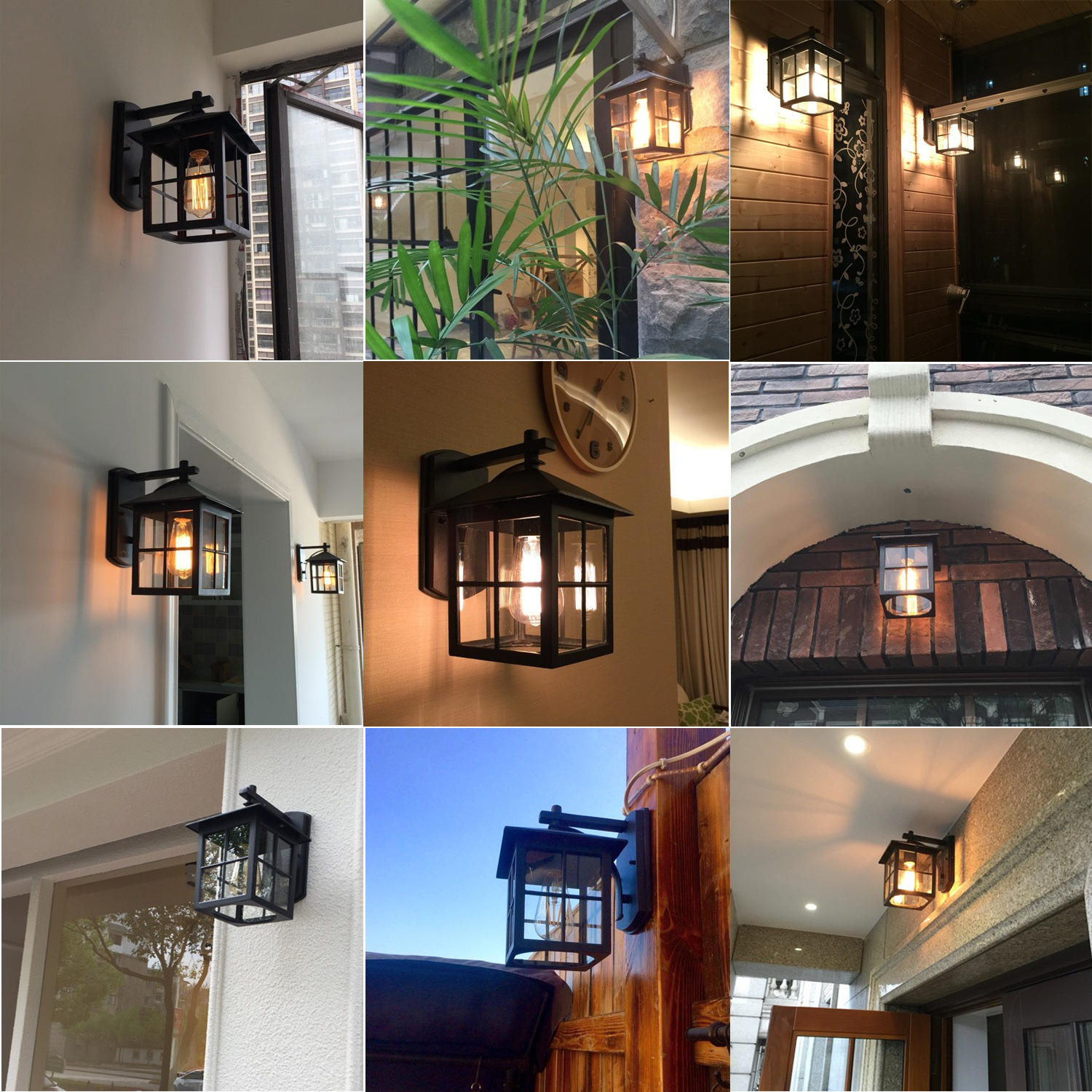 Lampada a colonna quadrata Europa popolare Lampada da esterno a colonna impermeabile retrò da giardino Balcone Villa Comunità Corridoio Chapitar Lampade