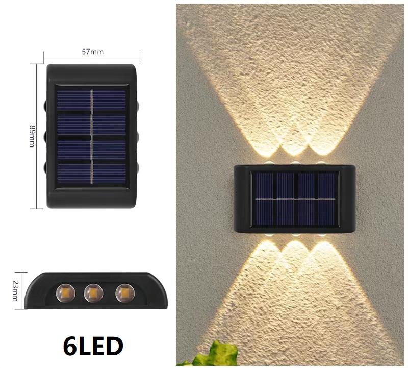 4LED 6LED 8LED 10LED 12LED 16LED su e giù applique da parete solare decorazione esterna giardino cortile casa applique da parete impermeabile