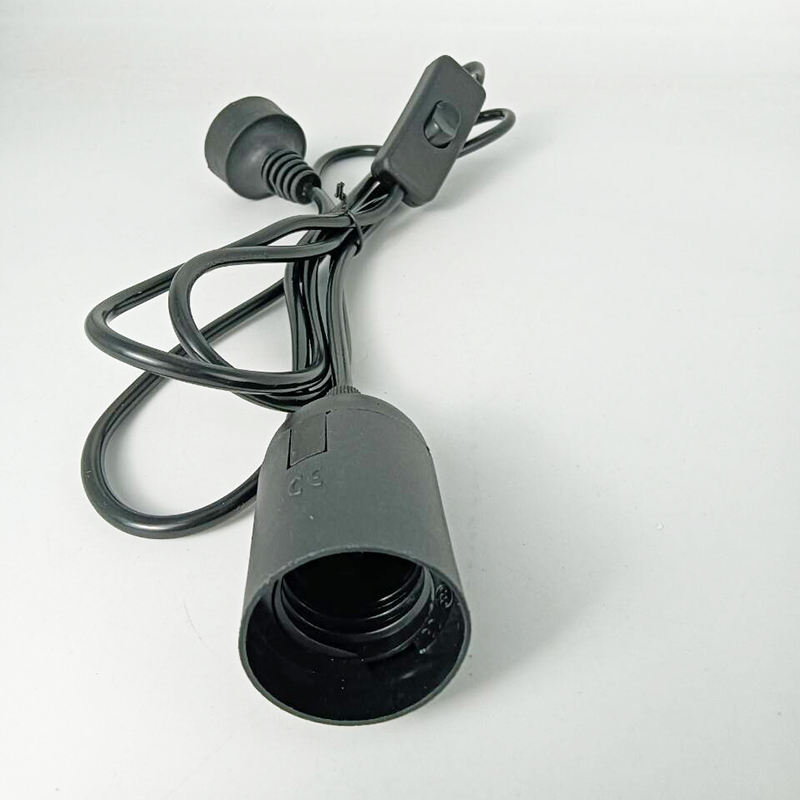 1.8M EU Dimmer Cavo di alimentazione Cavo E27 Basi lampada Spina rotonda con filo interruttore per lampadario E14 Portalampada Lampada 220V 110V