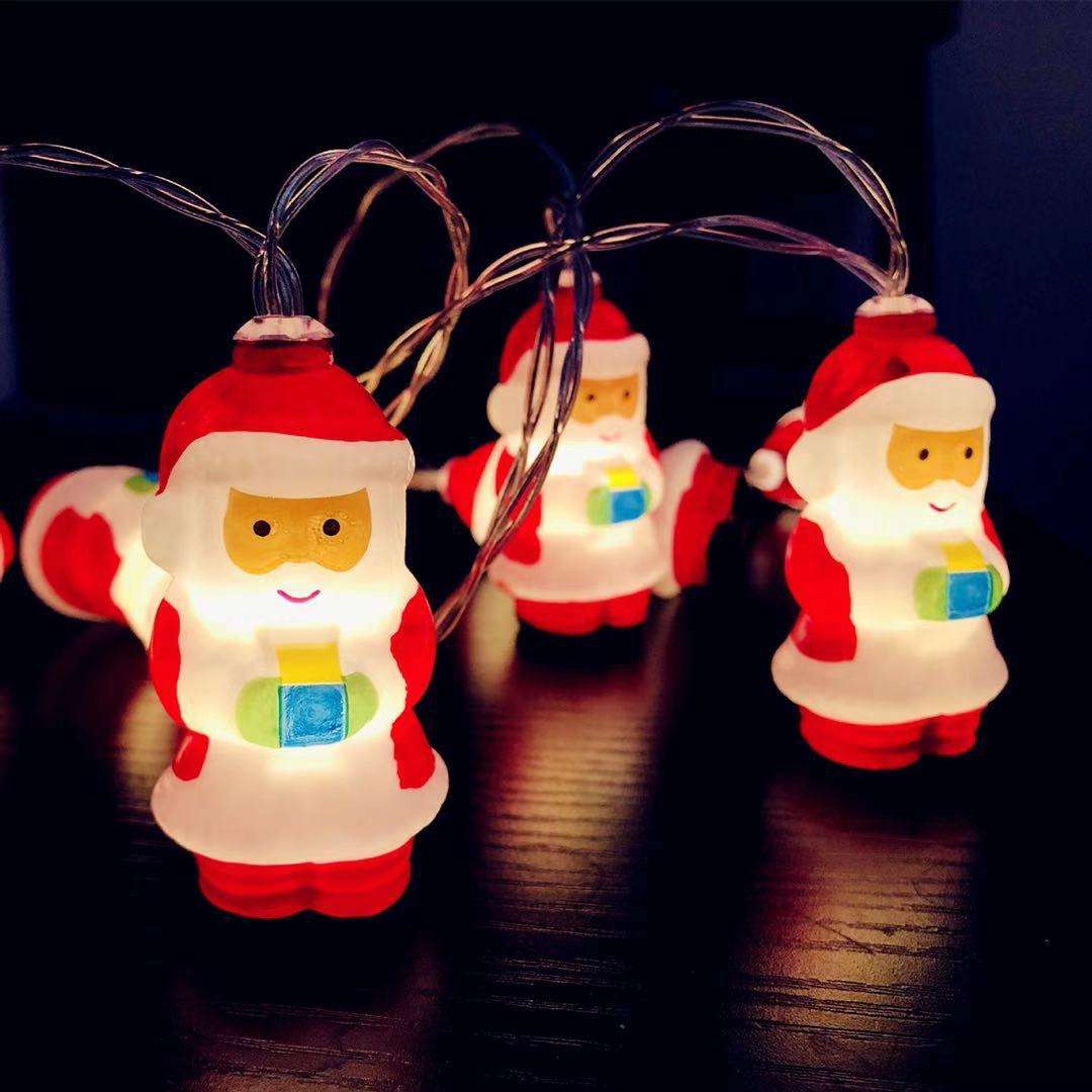 LED Decorazione natalizia Luce Decorazione per la stanza di Capodanno Ghirlanda Ornamenti per le vacanze Decorazione da giardino per esterni Lampada per corde Luci di Babbo Natale