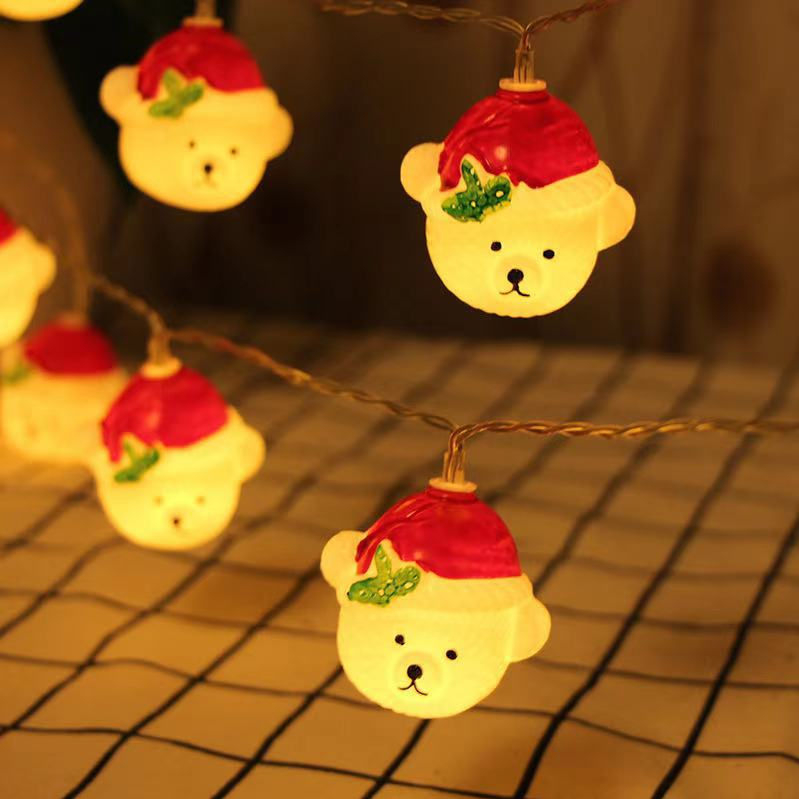LED Decorazione natalizia Luce Decorazione per la stanza di Capodanno Ghirlanda Ornamenti per le vacanze Decorazione da giardino per esterni Lampada per corde Luci di Babbo Natale