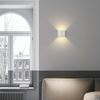 6W 12W Luce decorativa a LED moderna Lampada da parete semicircolare impermeabile per esterni Angolo di illuminazione da parete su e giù Luce dimmerabile