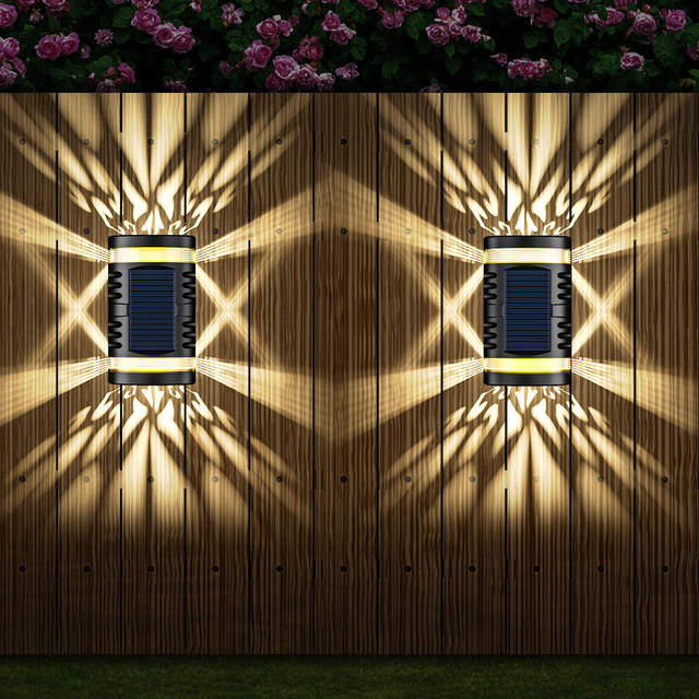 Lampada solare da parete Luci solari per esterni Lampade solari da parete per esterni Lampada da giardino decorativa da giardino Lampada da cortile impermeabile Paesaggio Lampada da giardino solare Fabbrica cinese