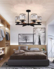 Lampadario a sospensione da 70W Lampadario per sala da pranzo Lampadario per foyer Lampadario a led nero Design nordico Alluminio Lampada moderna luminosa Illuminazione Living Packing Room