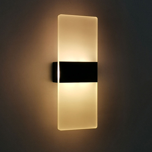 Lampada da parete in acrilico 6W Lampada da parete rotonda in acrilico Lampada da parete rettangolare in acrilico Lampada da parete a LED per soggiorno Camera da letto Illuminazione ristorante dell'hotel