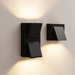 Lampada da parete a LED da 5W 12W Illuminazione per esterni Lampada da parete impermeabile Moderna in alluminio su e giù Lampada da parete a led per esterni Luce da portico per giardino