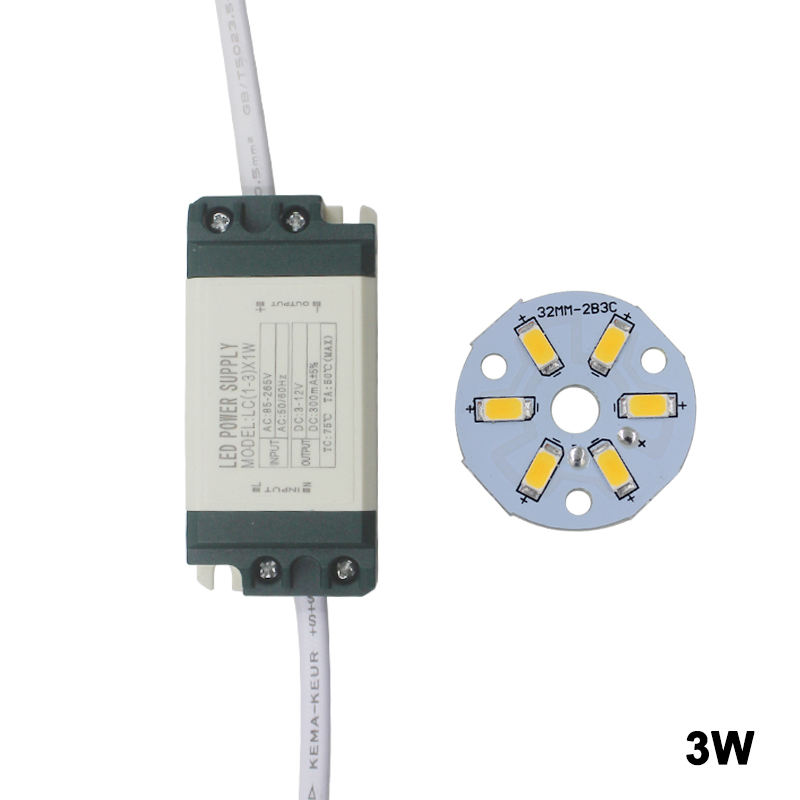 7W SMD5730 Chip a diodi emettitori di luce + alimentatore LED con guscio in plastica per plafoniera a LED
