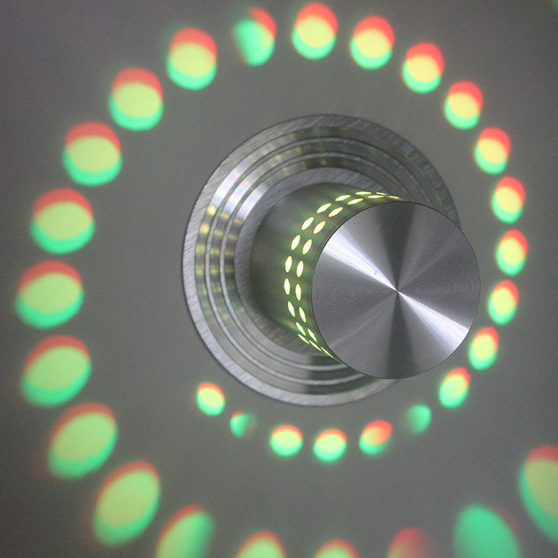 Lampada da parete rgb di buona qualità 3w decorazione del soffitto per interni incorpora applique da parete a led in stock con bar KTV per camera da letto interna
