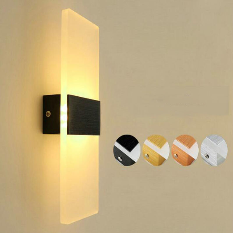L'acrilico dell'interno moderno della lampada a bacchetta acrilica del LED accende la luce fissata al muro 6W del riparo del LED di CA 85-265V per le camere di albergo facendo uso della fase