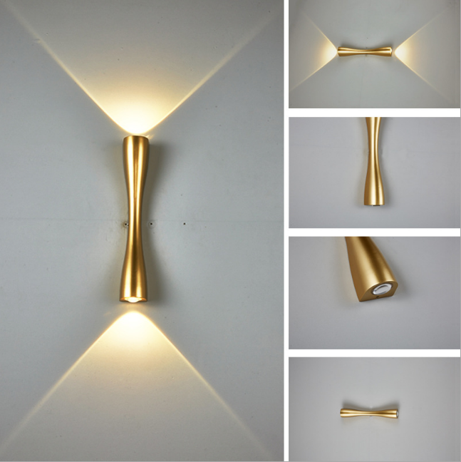 Lampada da parete di personalità nordica Semplice lampada da parete a led per soggiorno Lampada da parete per corridoio dell'hotel Illuminazione verso il basso