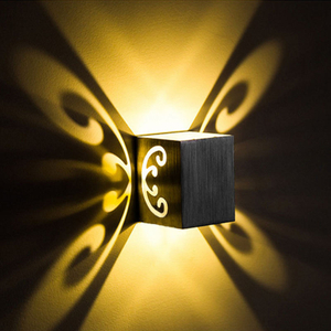 Lampada da parete a farfalla 3W LED Sconce Led a parete in alluminio leggero per corridoio Camera da letto Corridoio Portico Bar Sfondo Apparecchio di illuminazione