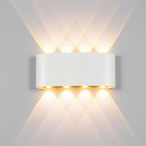 Moderno LED in alluminio per esterni per interni Ip65 su e giù per la casa scale comodino bagno luce bianca o nera LED Wandlamp