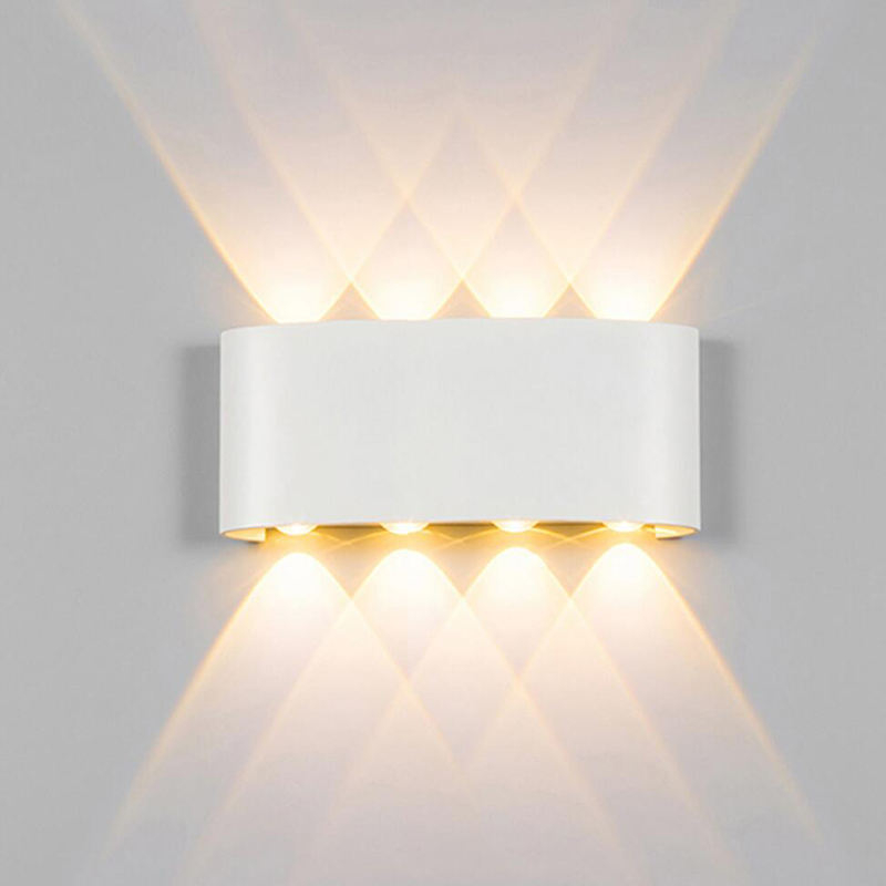 Moderno LED in alluminio per esterni per interni Ip65 su e giù per la casa scale comodino bagno luce bianca o nera LED Wandlamp