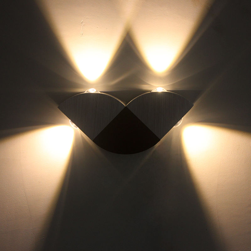 Lampada da parete a LED da 4W Applique Illuminazione colorata Lampada da parete per interni a parete per l'illuminazione domestica del soggiorno del bagno del soppalco 