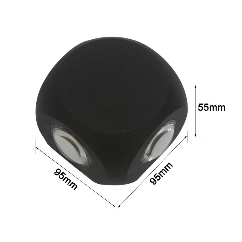 Moderna lampada da parete a LED da 4W impermeabile IP65 per esterni, illuminazione da giardino, lampada da comodino per interni