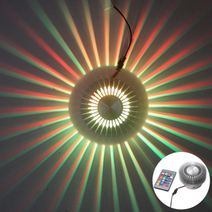 Applique da parete RGB Girasole rotondo 3W Alluminio 85-265V per interni Casa Bar Soggiorno Corridoio Applique da parete per hotel Colorata