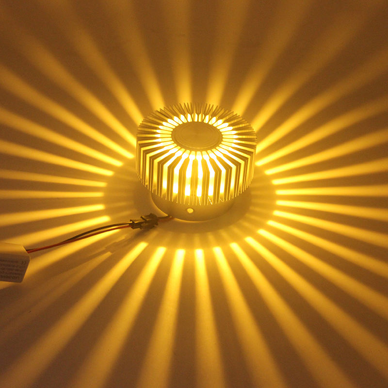 Moderna lampada da parete a LED da 3W Lampada da parete a LED in alluminio con illuminazione AC85-265V Apparecchio di design per interni per la decorazione dell'illuminazione a parete Bar