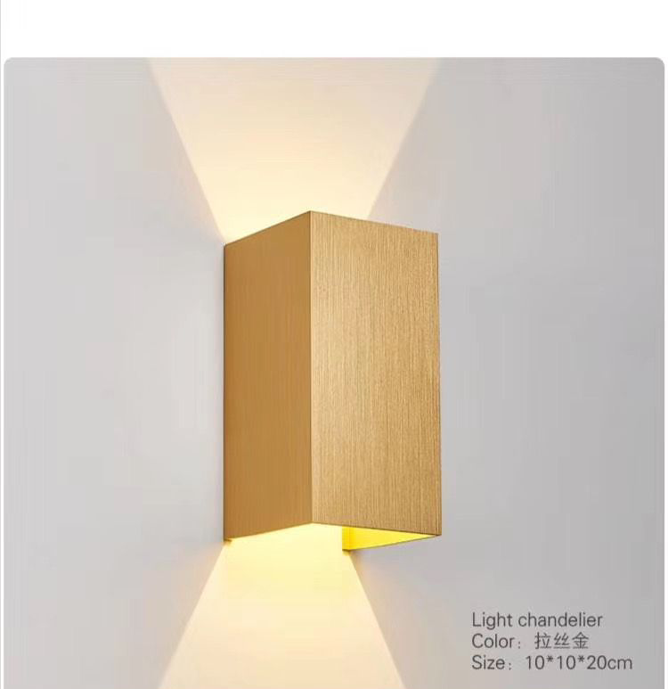 Applique da parete a LED da 12W per esterni Applique da parete a LED IP65 Plafoniera in metallo quadrato impermeabile Luci Apparecchio per illuminazione a parete esterna Cool