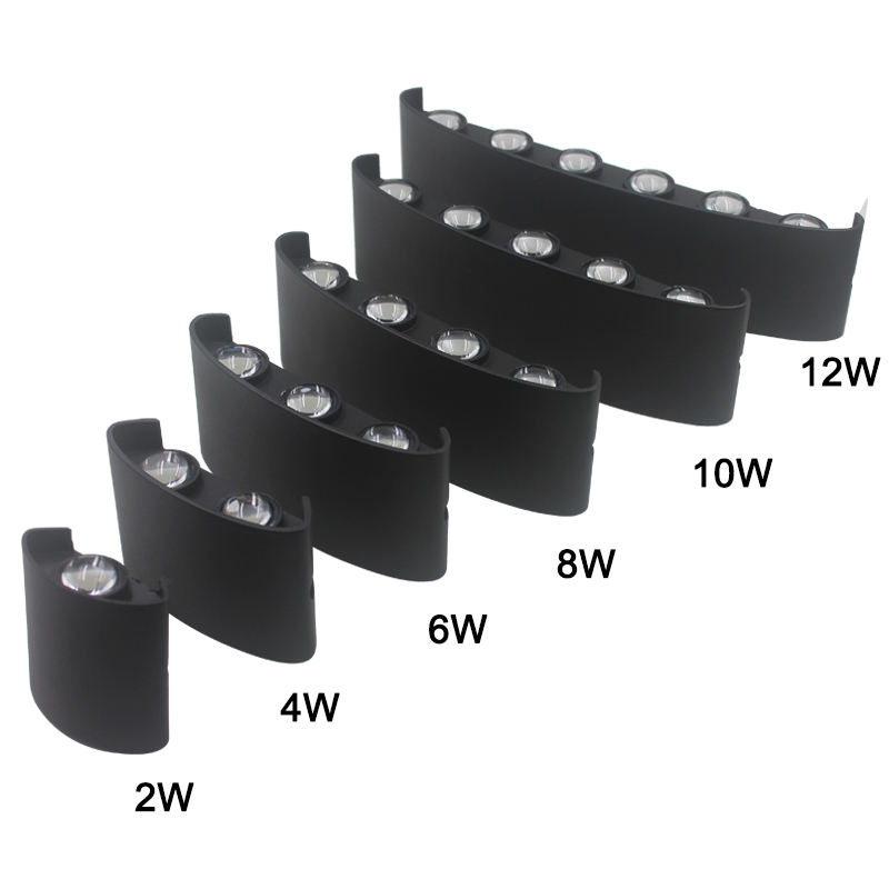 Lampada da parete a led ovale nera 4W Illuminazione esterna impermeabile per portico da giardino
