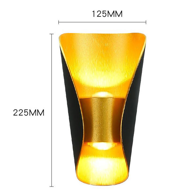 Lampada da parete per esterni impermeabile 6W 10W Sorgente LED su e giù Illuminazione Illuminazione da giardino per portico moderna e minimalista per interni