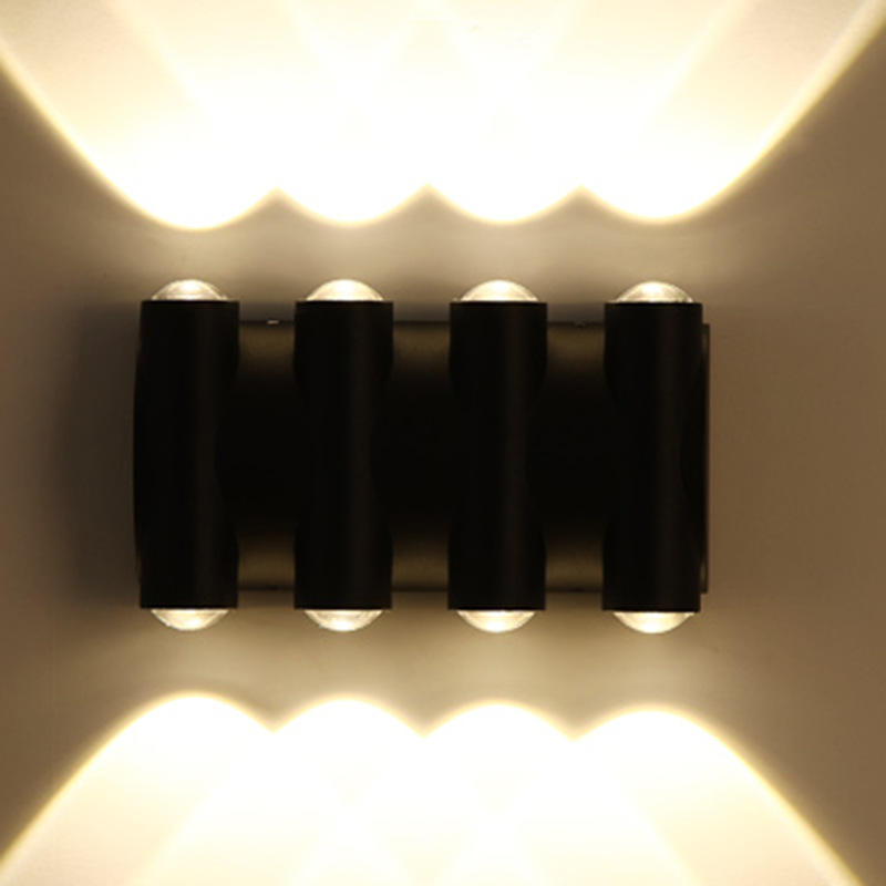 Lampada da parete moderna IP65 Illuminazione per esterni Lampada da parete a LED da 8W impermeabile per interni Soggiorno Corridoio Parco Paesaggio Luce da giardino
