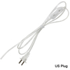 Cavo a 2 linee da 0,75 mm Cavo da 1,8 m On Off Cavo di alimentazione per lampada a LED con interruttore a pulsante Spina UE / USA Commutazione luce Prolunga cavo trasparente