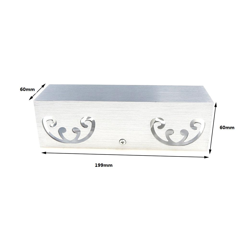 Alluminio 2W / 6W farfalla su e giù applique da parete a led per interni decorazione della casa illuminazione della parete del soggiorno per interni