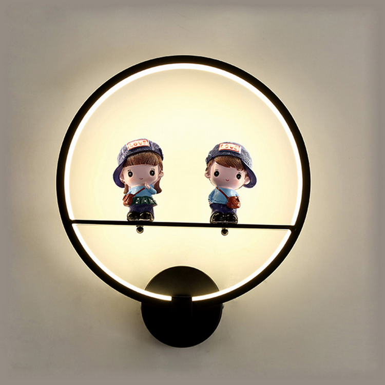 Nuovo arrivo moderno led applique fantasia applique da parete arte anello luce montaggio a parete per luci hotel indoor