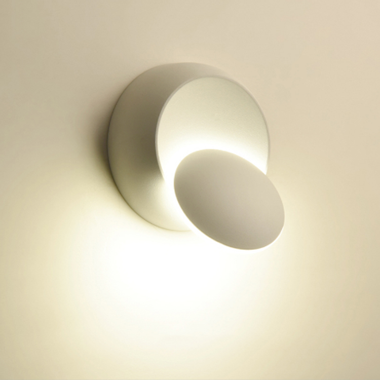 Nuovo applique da parete regolabile da comodino bianco Lampada da parete nera a 360 gradi