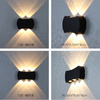 Lampada da parete a LED rotonda da esterno da 6W Corridoio da giardino Lampada da parete luminosa a cinque lati Impermeabile IP65 Colore bianco Ambiance Appear