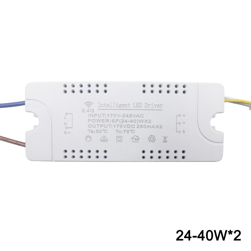 Driver intelligente 12-60W * 2 LED AC170-245V 2.4G WIFI Trasformatori di alimentazione per illuminazione per lampada di controllo del telefono