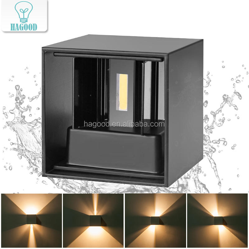Lampade da parete a LED regolabili impermeabili da 6W 12W Apparecchi di illuminazione per esterni a parete per esterni Applique da parete da giardino