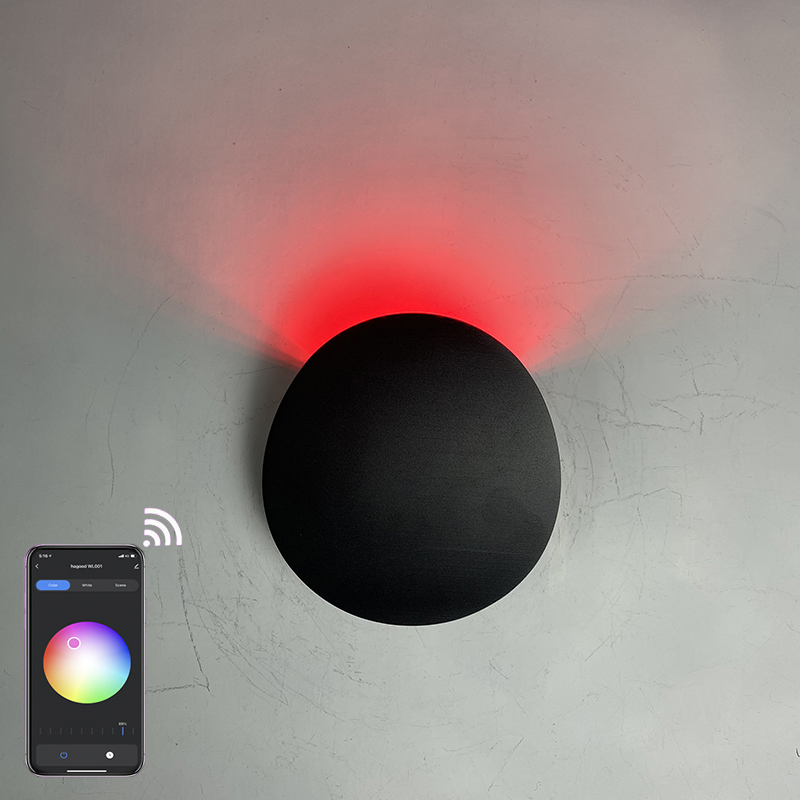 Lampada da parete 9W lampada intelligente lampada da parete per esterni a led applique Tuya controllo app lampada da parete per esterni impermeabile luce regolabile colore regolabile
