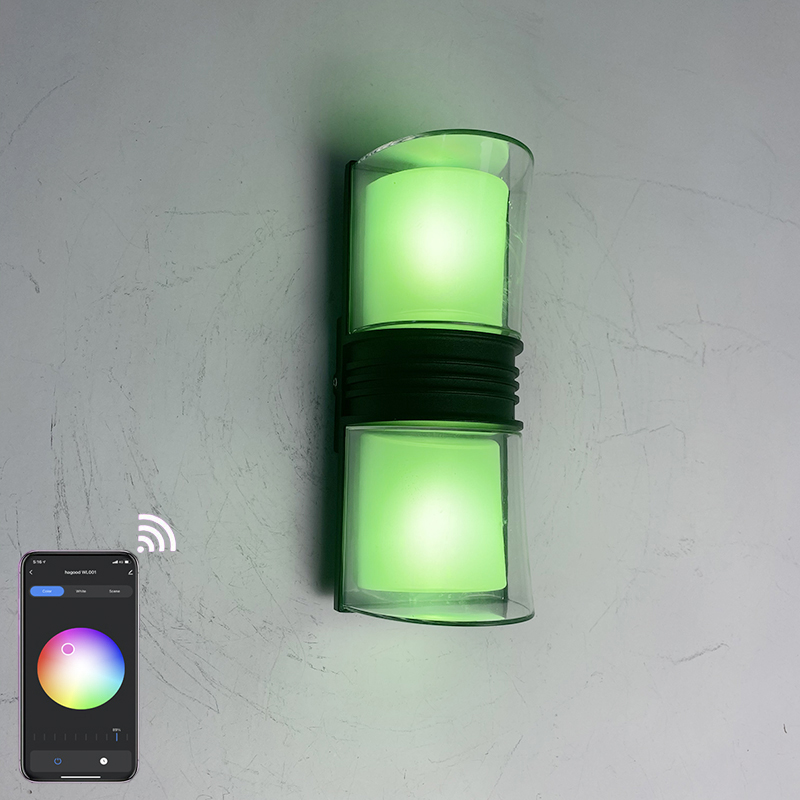 9W APP Control RGBW Home Bar Hotel Decorative Wifi Smart APP Applique da parete Lampade da parete a LED per esterni