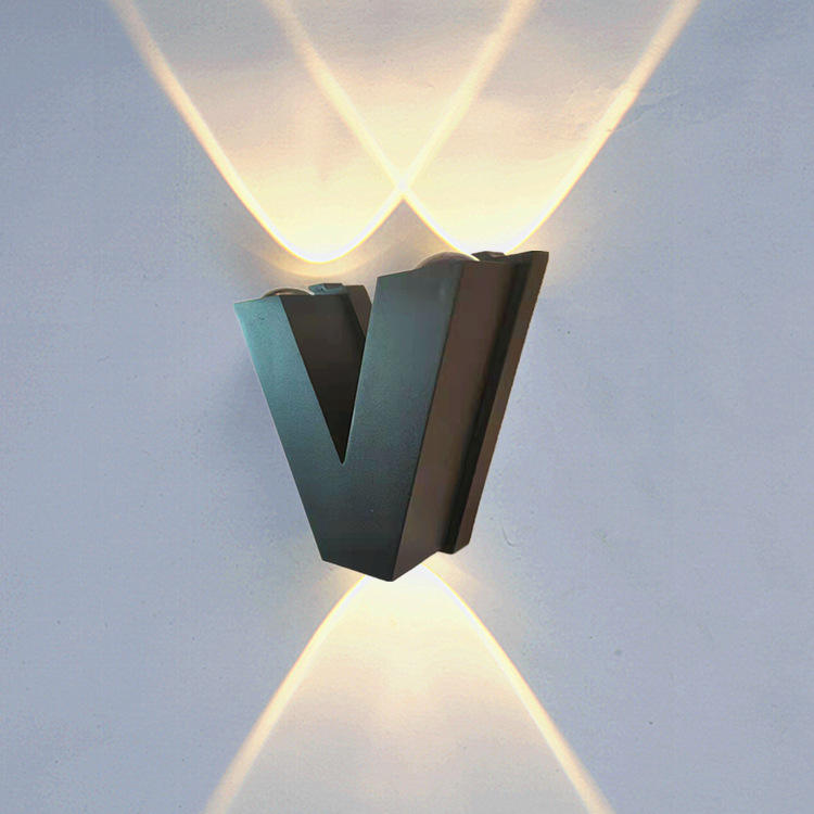 Illuminazione a led da parete per esterno Applique da esterno moderne a led Lampada personalizzabile privatamente
