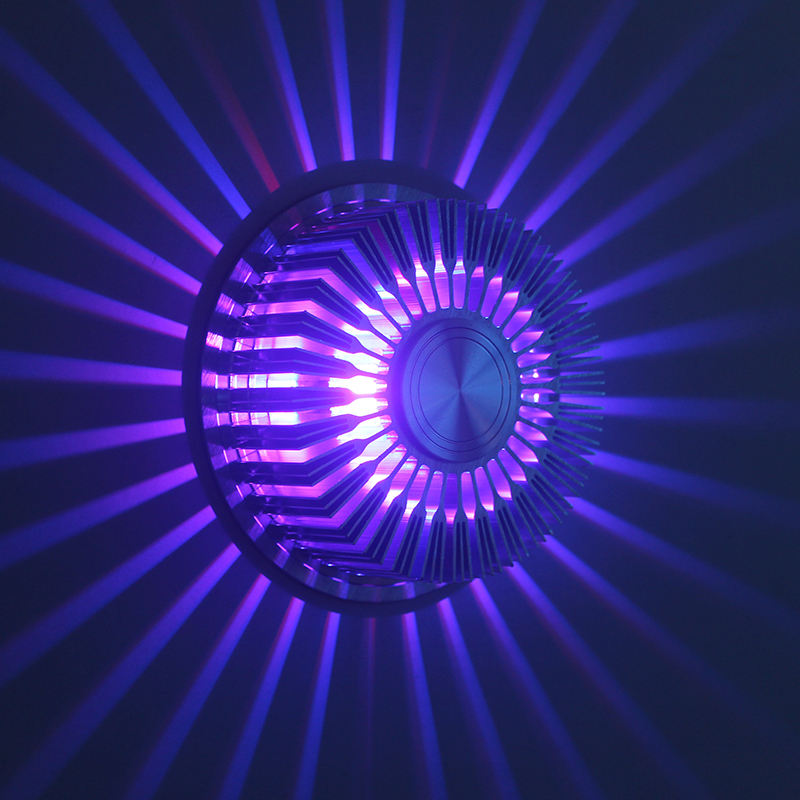 Applique da parete girasole 3W incorporata RGB con controller per lampada da parete per hotel per interni