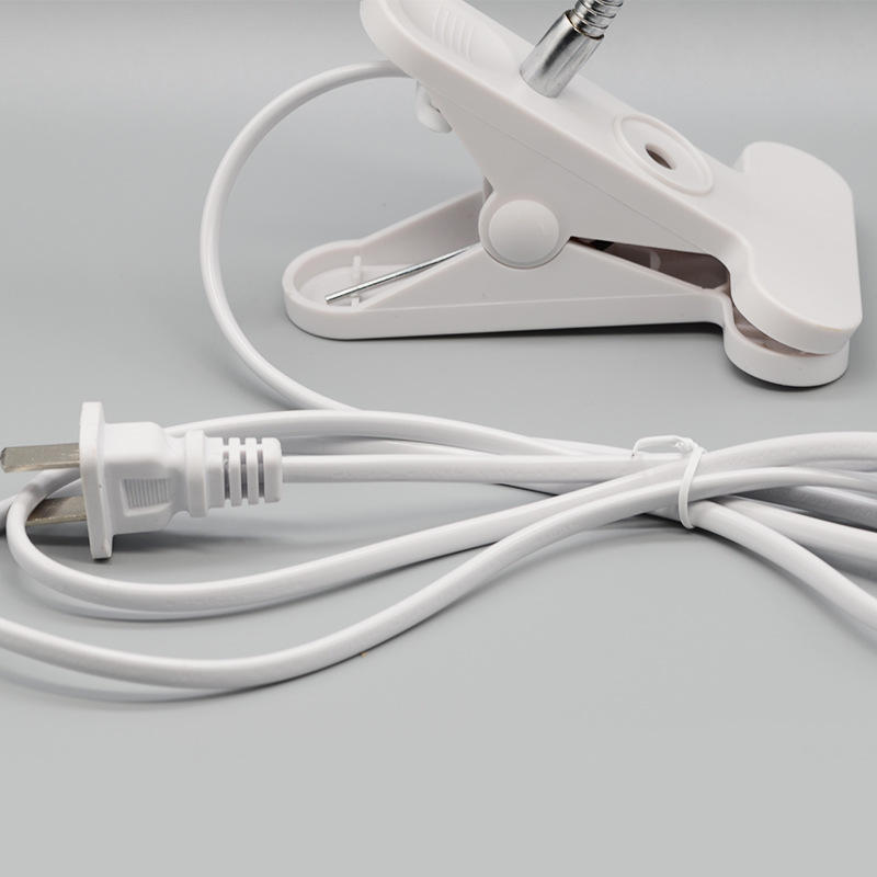 Portalampada da scrivania flessibile a 360 gradi E27 Presa luce a collo di cigno Cavo a clip con interruttore on off Spina per lampadina notturna