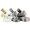 Base per lampada da tavolo in metallo lucido Supporto per base in ceramica Cavo da 6 piedi Interruttore on/off Spina E26/e27 Base a vite Ideale per lampada CFL