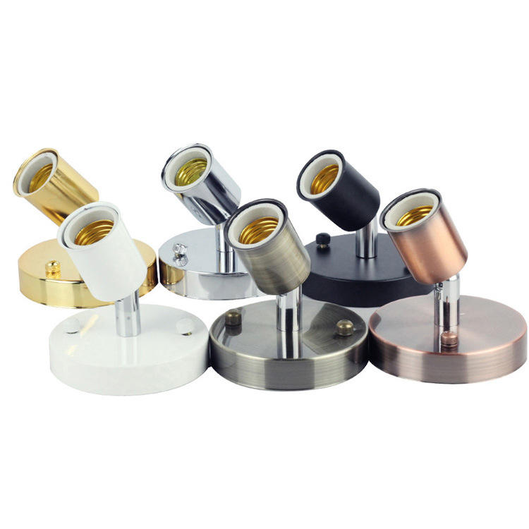 Base per lampada da tavolo in metallo lucido Supporto per base in ceramica Cavo da 6 piedi Interruttore on/off Spina E26/e27 Base a vite Ideale per lampada CFL