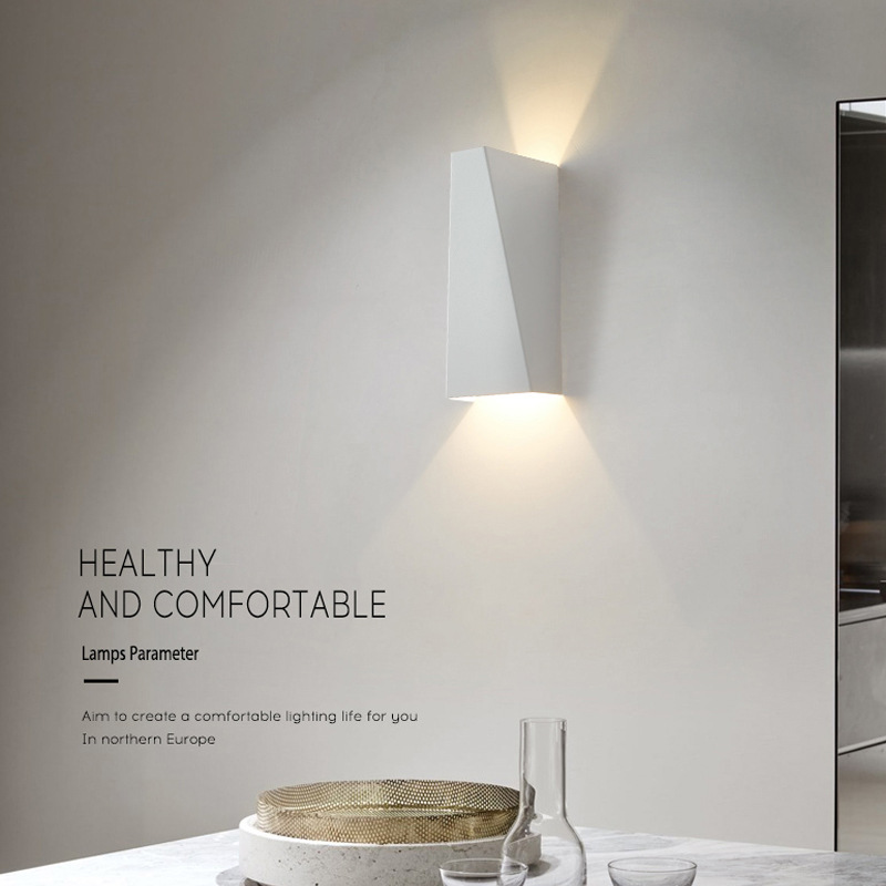 Modern Square 6W 12W LED Lampada da parete per interni Sconce in alluminio Illuminazione domestica Camera da letto Soggiorno Corridoio Decorare applique da parete AC85-265V