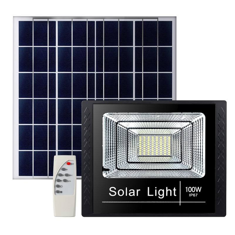 2023 caldo 10W 25W 45W 65W 120W 200W 300W LED Luci solari Proiettore per esterni Luci da giardino a inondazione solare Lampione solare a LED