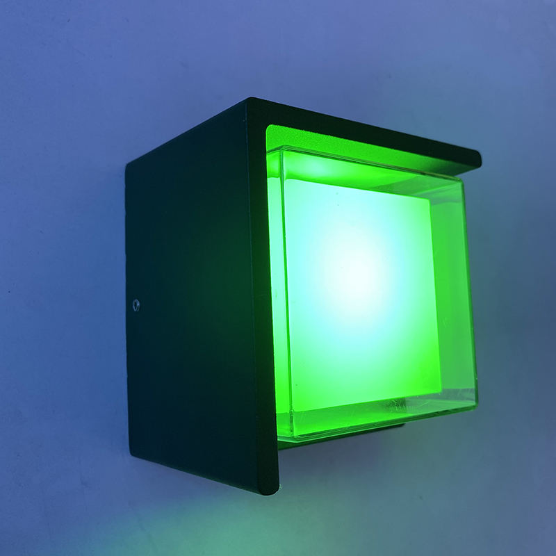 Lampada a led decorativa Illuminazione da parete quadrata in acrilico Lampada da parete impermeabile per interni con luce notturna per esterni in alluminio