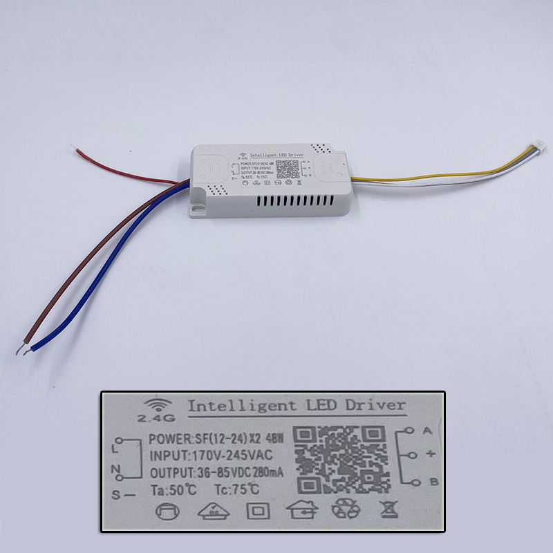 Driver LED a 2 vie 48-160 W 2,4 g Driver per lampada Driver per illuminazione a LED a tre temperature di colore Trasformatori per illuminazione a LED per driver 2.4G sicuri di alta qualità Alimentatore per driver LED