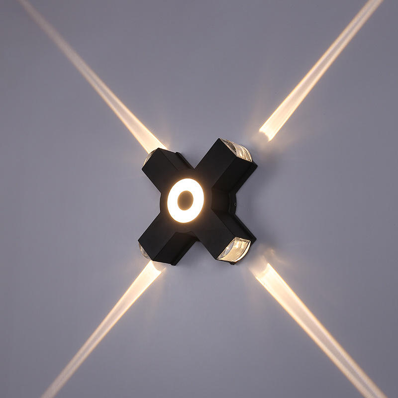 Lampada da parete per esterni a LED a forma di onda minimalista montata su superficie e impermeabile IP65 85 ~ 265V Lampada da parete minimalista per la luce del portico di Path Street