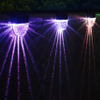 Luce calda + colore RGB LED Lampada solare Percorso Scale Energia solare Balcone Luci da giardino per esterni Lampada solare a luce solare