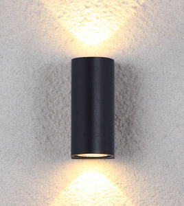 Lampada da parete impermeabile a doppia testa a colonna da 12W Lampada da notte unica Lampada da parete impermeabile IP65 per la decorazione del giardino